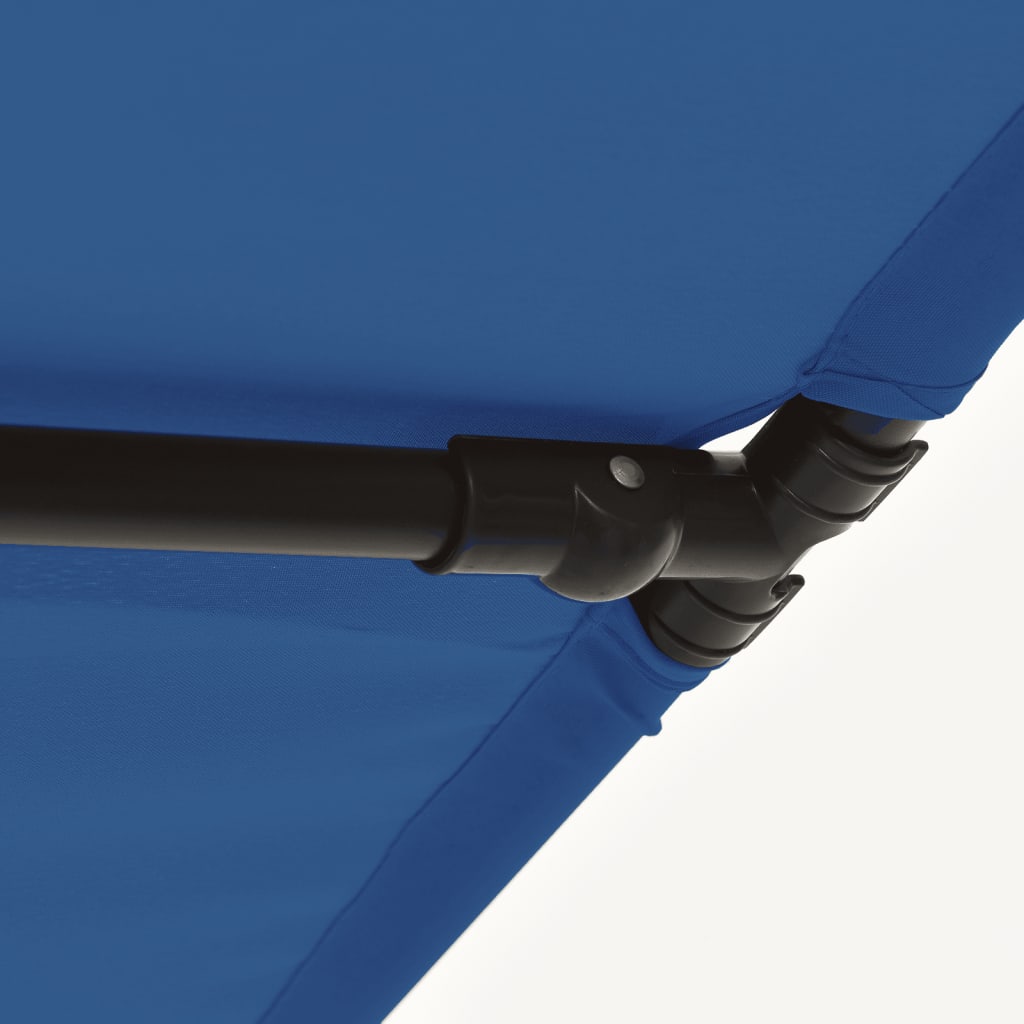 vidaXL Parasol ogrodowy na aluminiowym słupku, 180x110 cm, niebieski
