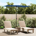 vidaXL Parasol ogrodowy na aluminiowym słupku, 180x110 cm, niebieski