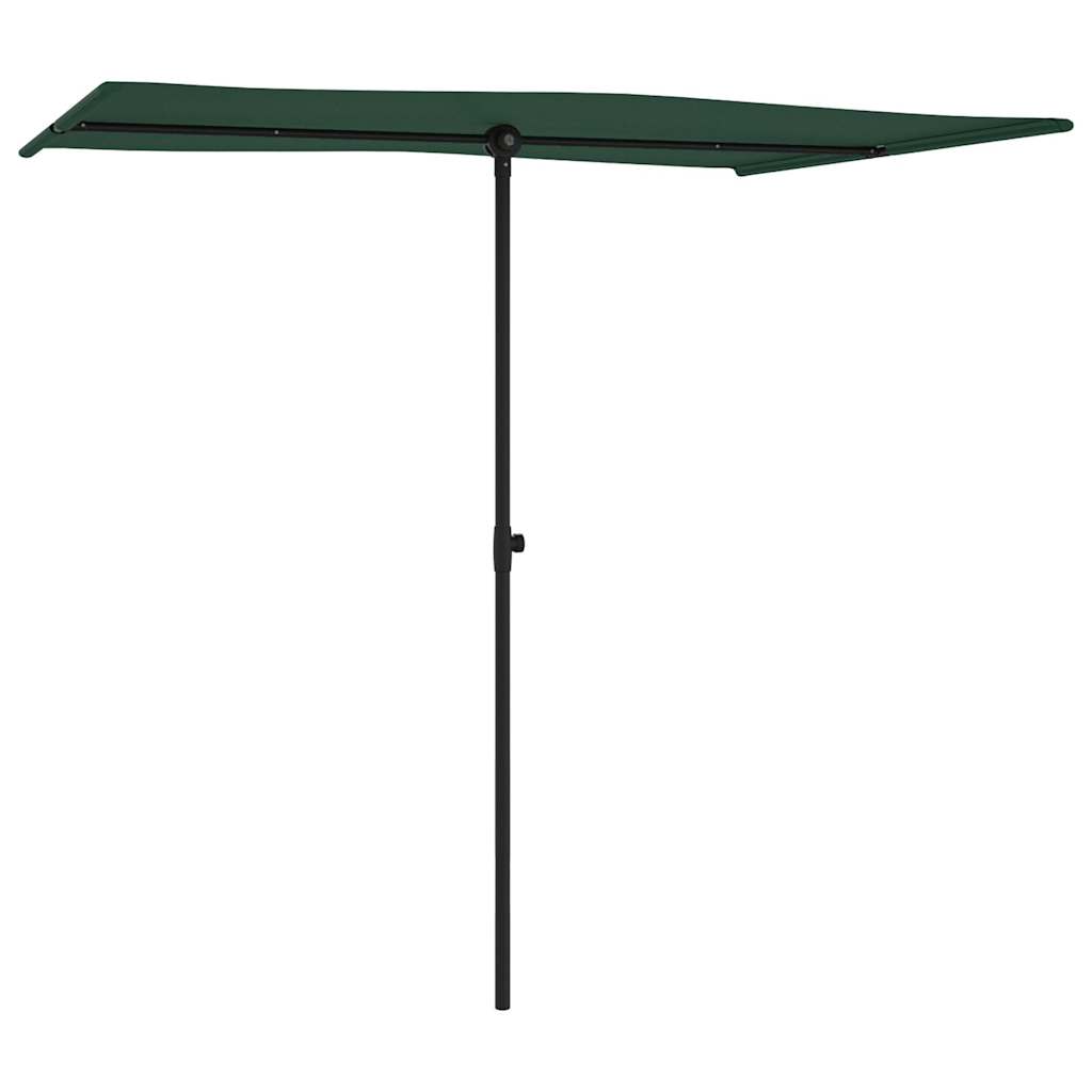 vidaXL Parasol ogrodowy na aluminiowym słupku, 2x1,5 m, zielony