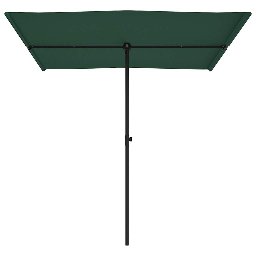 vidaXL Parasol ogrodowy na aluminiowym słupku, 2x1,5 m, zielony