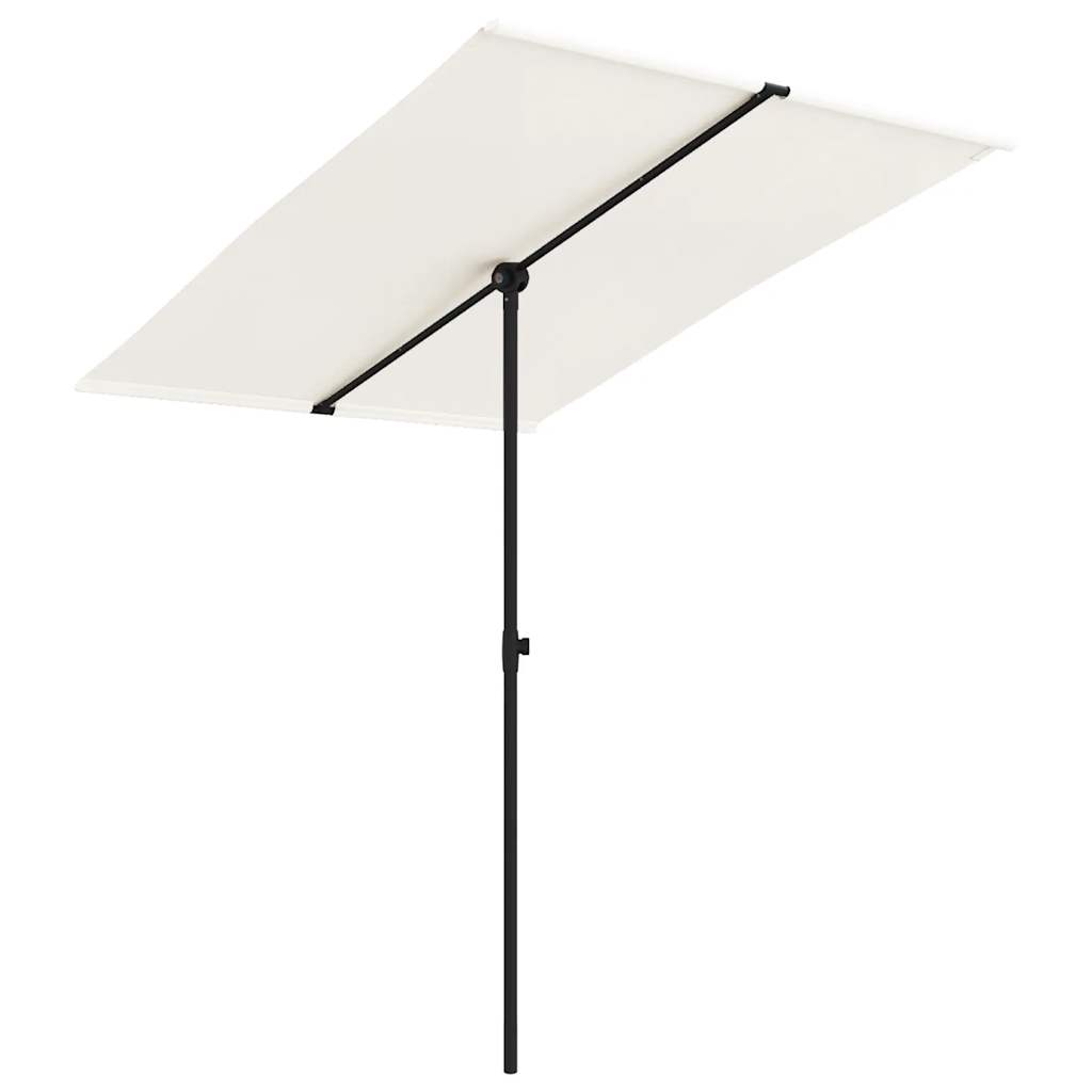 vidaXL Parasol ogrodowy na aluminiowym słupku, 2x1,5 m, piaskowy