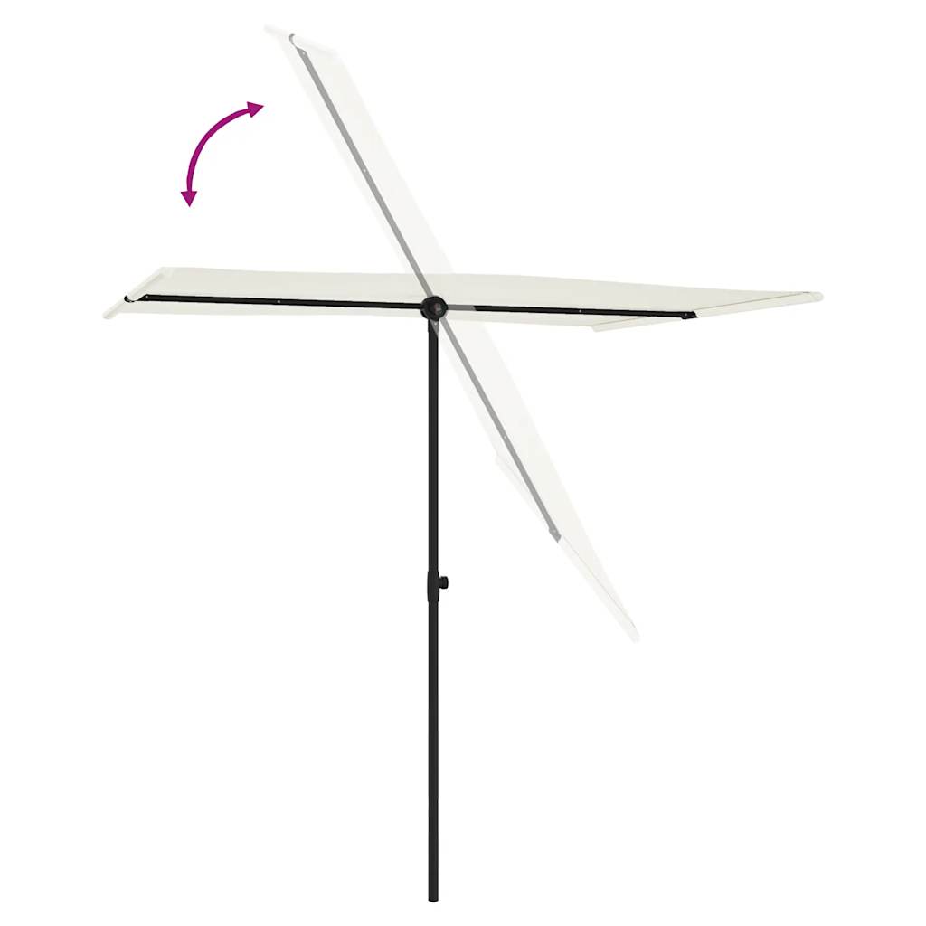vidaXL Parasol ogrodowy na aluminiowym słupku, 2x1,5 m, piaskowy