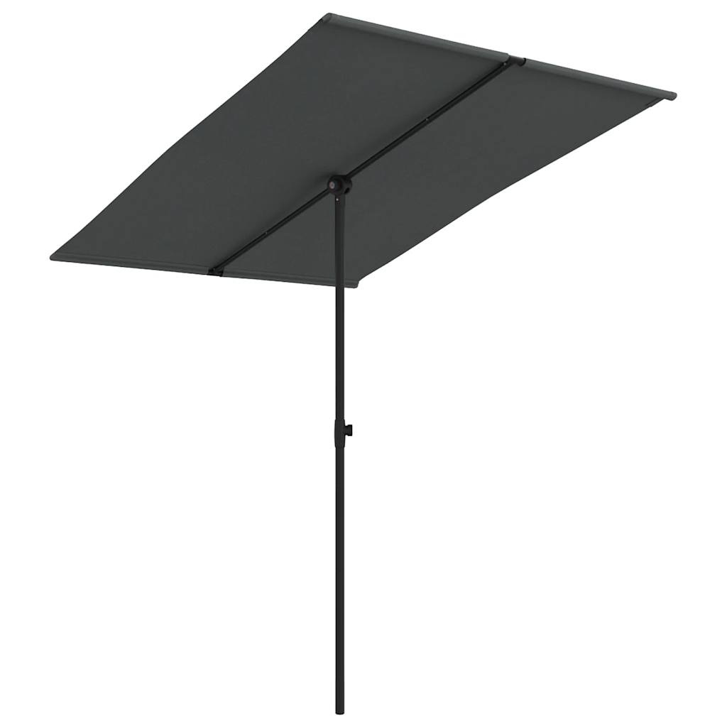 vidaXL Parasol ogrodowy na aluminiowym słupku, 2x1,5 m, antracytowy
