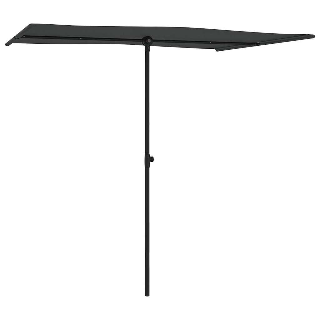vidaXL Parasol ogrodowy na aluminiowym słupku, 2x1,5 m, antracytowy