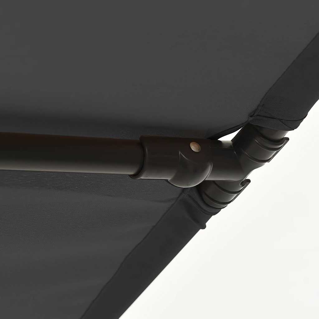 vidaXL Parasol ogrodowy na aluminiowym słupku, 2x1,5 m, antracytowy