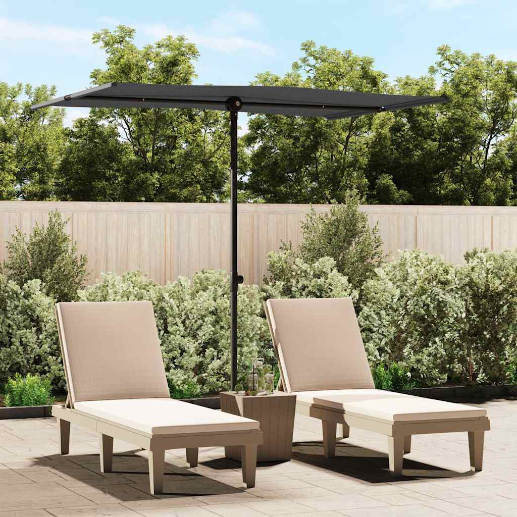vidaXL Parasol ogrodowy na aluminiowym słupku, 2x1,5 m, antracytowy