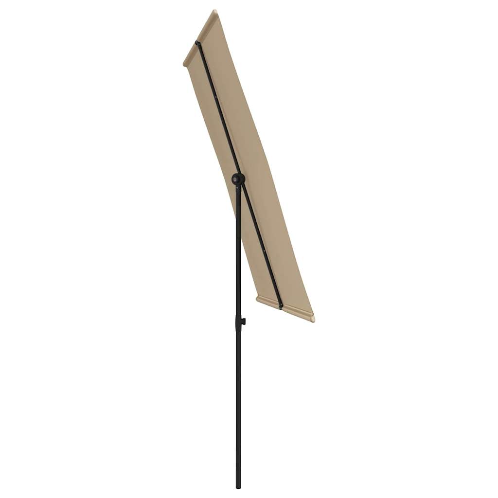 vidaXL Parasol ogrodowy na aluminiowym słupku, 2x1,5 m, taupe