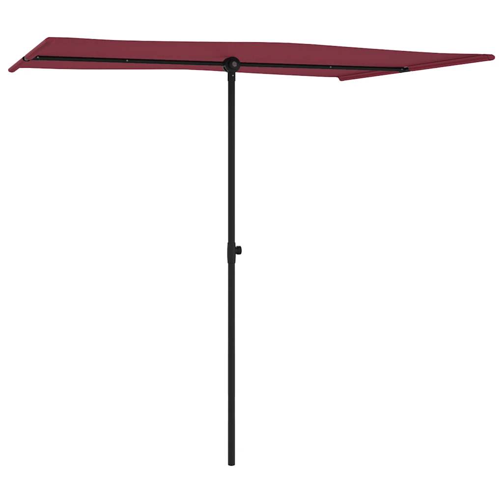 vidaXL Parasol ogrodowy na aluminiowym słupku, 2x1,5 m, bordowy