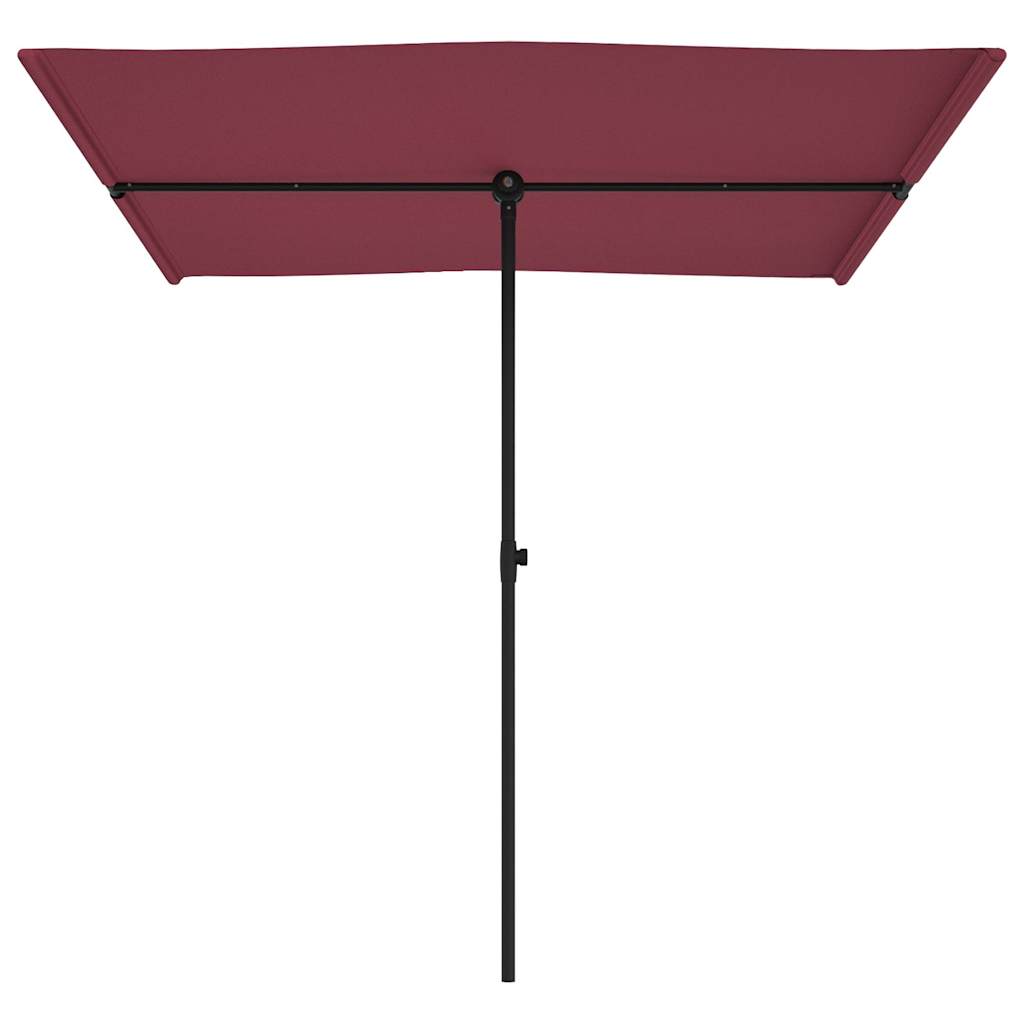 vidaXL Parasol ogrodowy na aluminiowym słupku, 2x1,5 m, bordowy