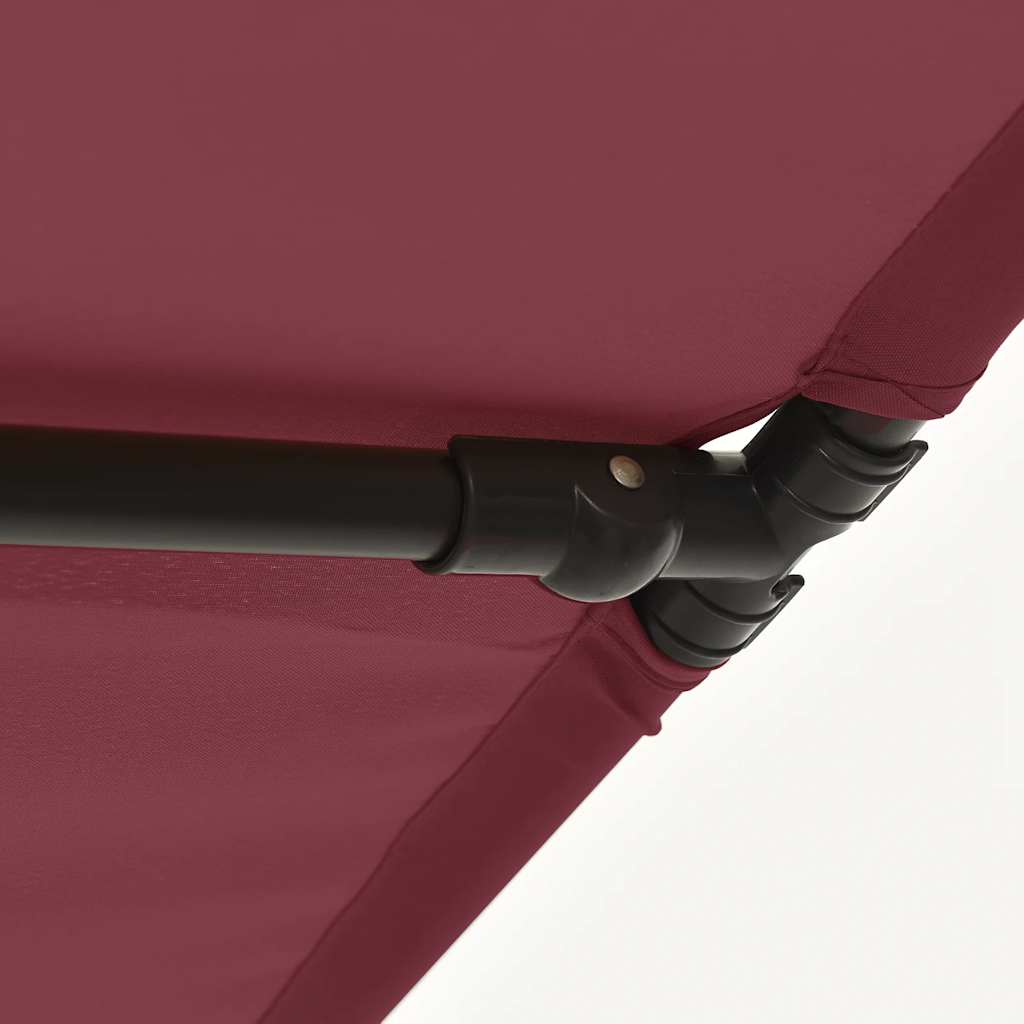 vidaXL Parasol ogrodowy na aluminiowym słupku, 2x1,5 m, bordowy