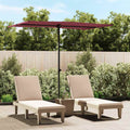 vidaXL Parasol ogrodowy na aluminiowym słupku, 2x1,5 m, bordowy