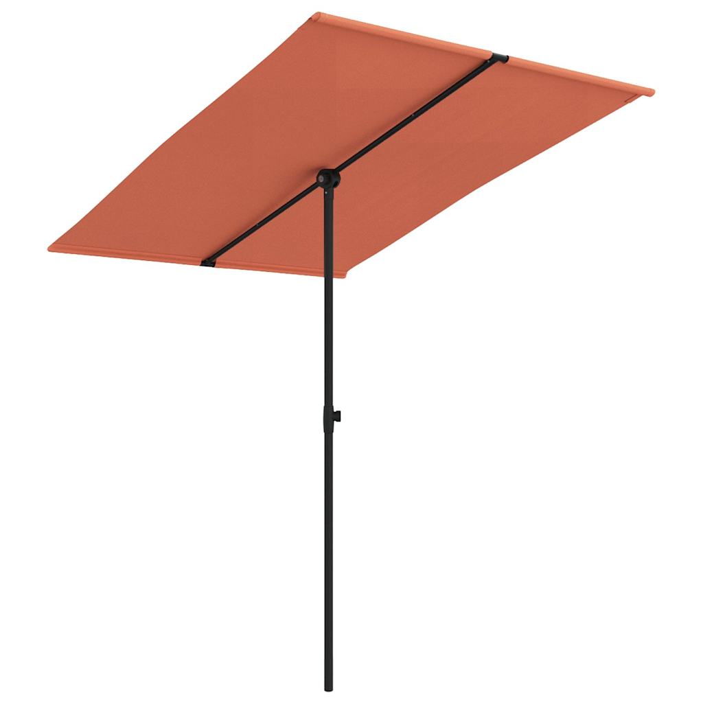 vidaXL Parasol ogrodowy na aluminiowym słupku, 2x1,5 m, terakota