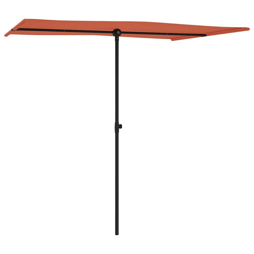 vidaXL Parasol ogrodowy na aluminiowym słupku, 2x1,5 m, terakota