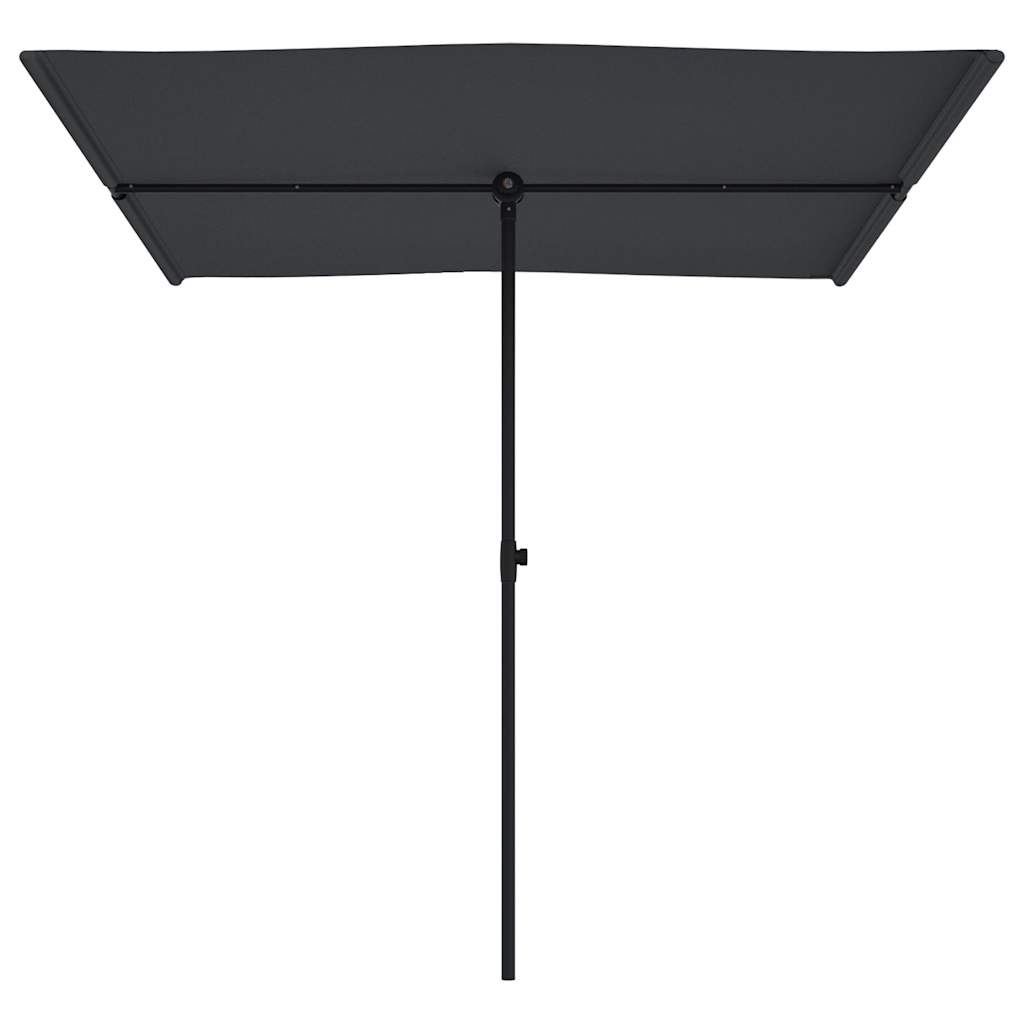vidaXL Parasol ogrodowy na aluminiowym słupku, 2x1,5 m, czarny