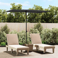 vidaXL Parasol ogrodowy na aluminiowym słupku, 2x1,5 m, czarny