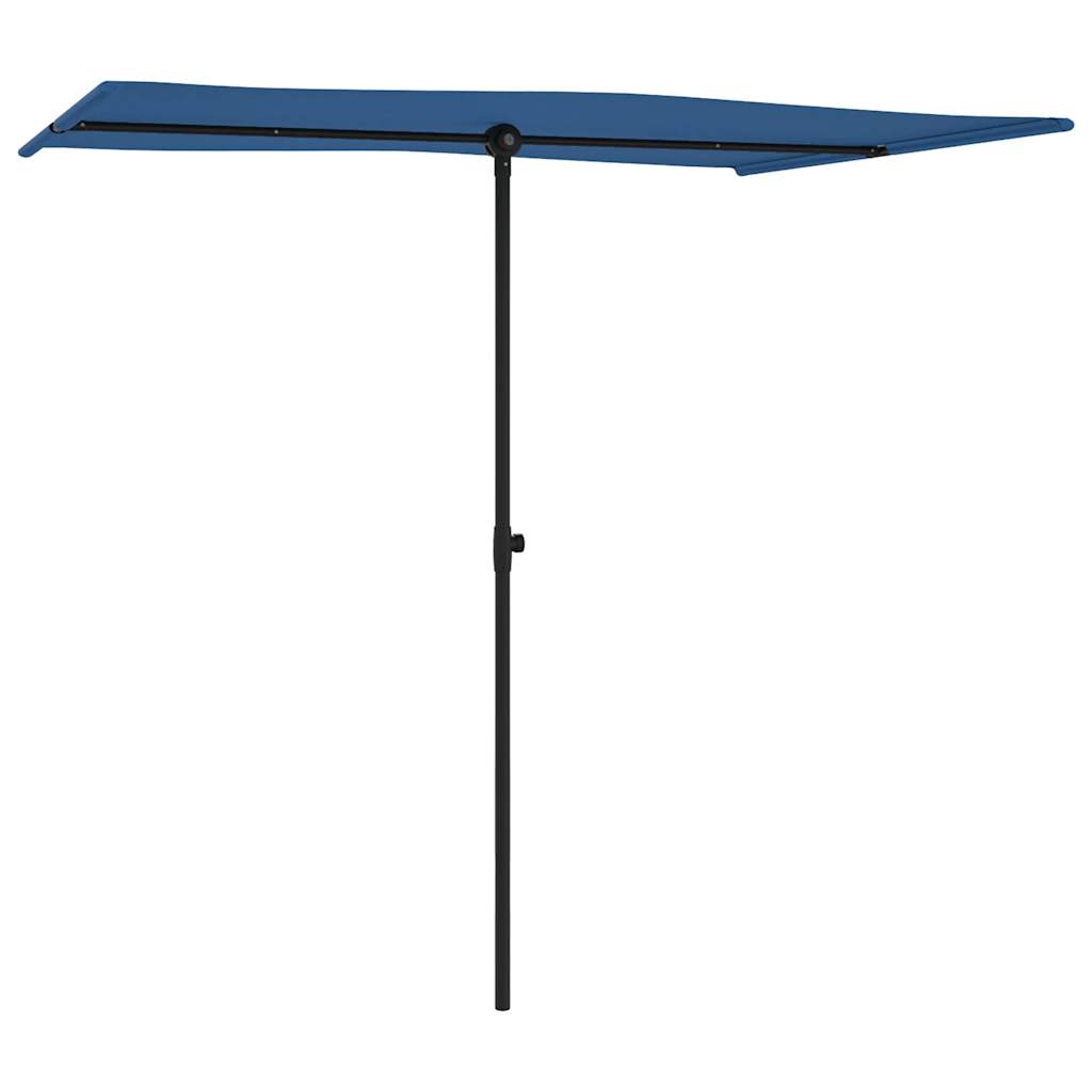vidaXL Parasol ogrodowy na aluminiowym słupku, 2x1,5 m, niebieski
