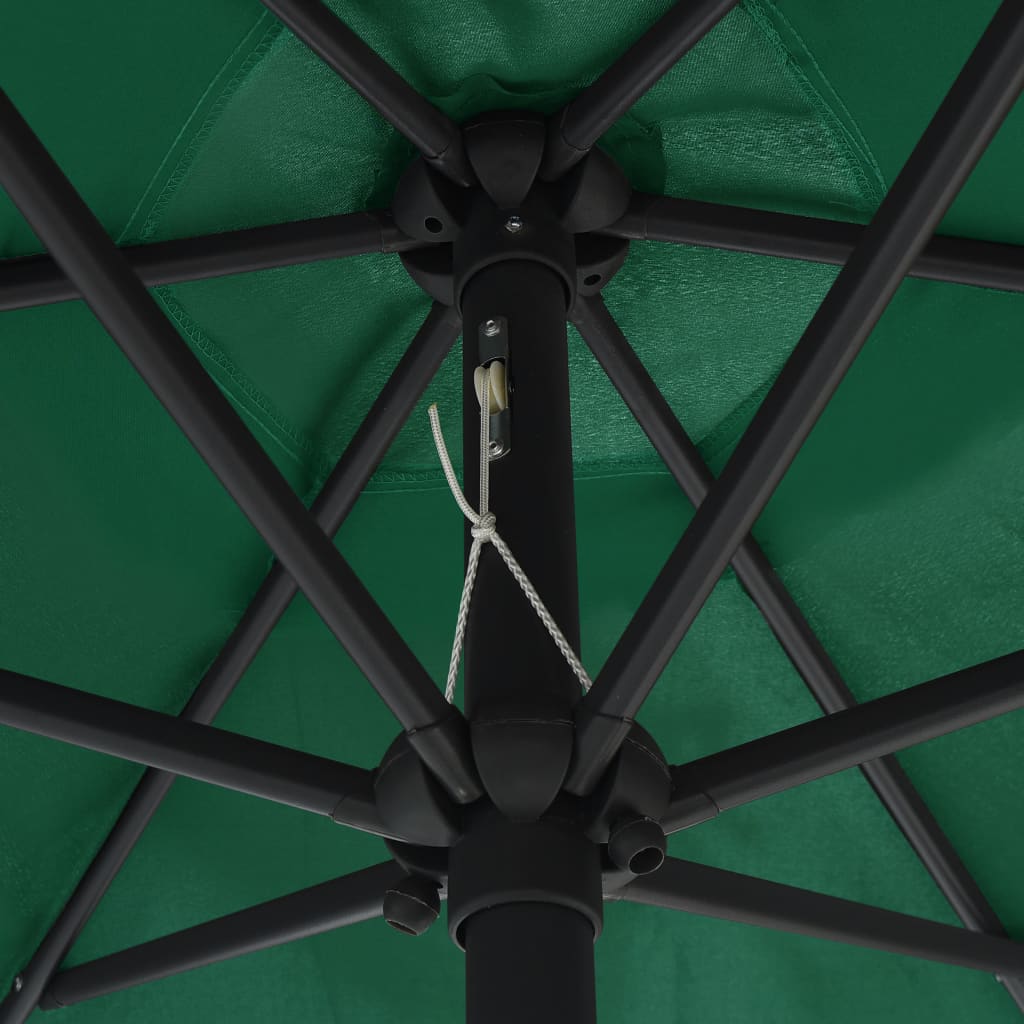 vidaXL Parasol ogrodowy na aluminiowym słupku, 270x246 cm, zielony