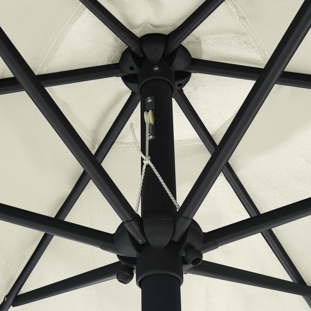 vidaXL Parasol ogrodowy na aluminiowym słupku, 270x246 cm, piaskowy