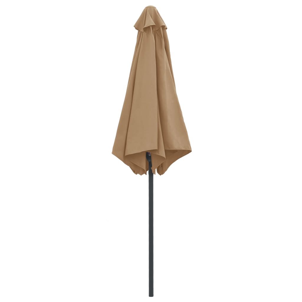 vidaXL Parasol ogrodowy na aluminiowym słupku, 270x246 cm, taupe