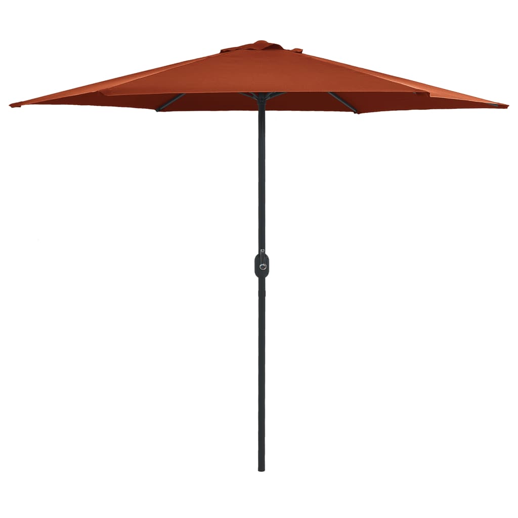 vidaXL Parasol ogrodowy na aluminiowym słupku, 270x246 cm, terakota