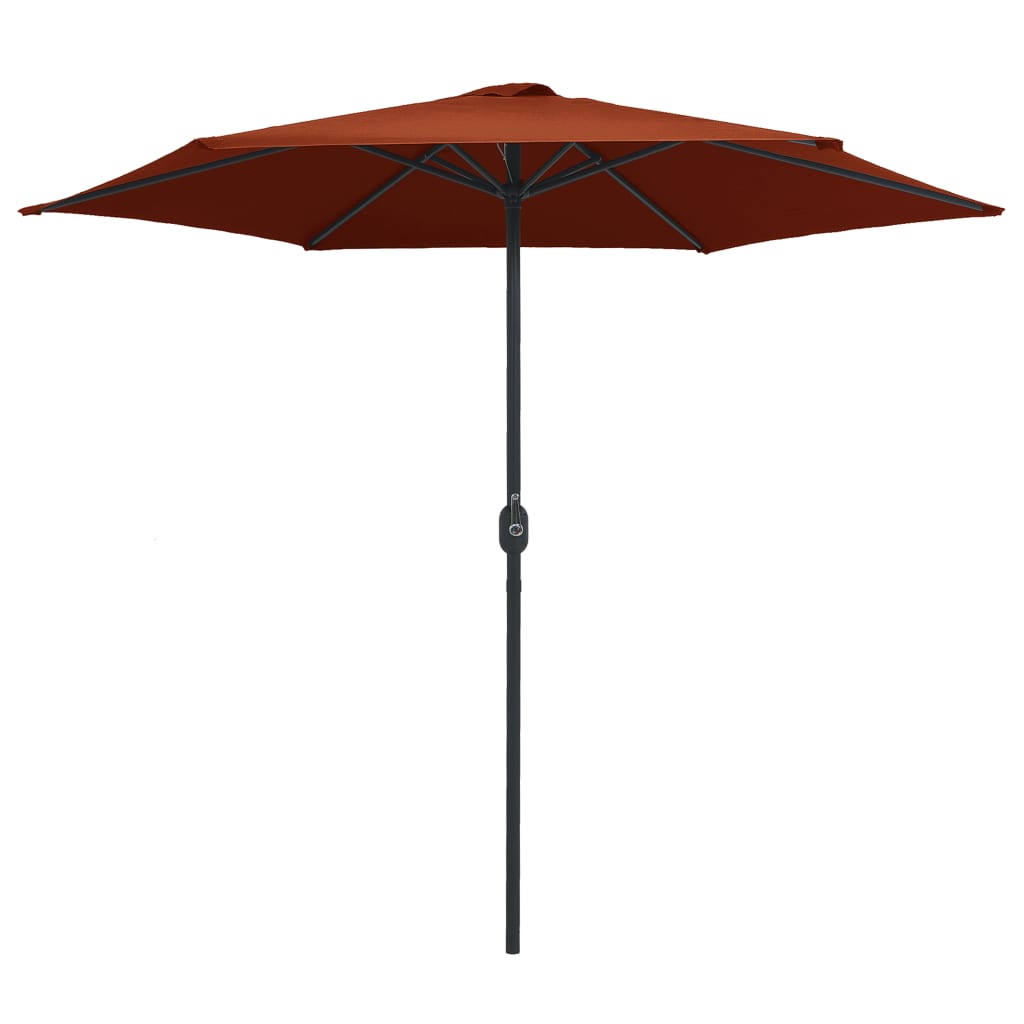 vidaXL Parasol ogrodowy na aluminiowym słupku, 270x246 cm, terakota