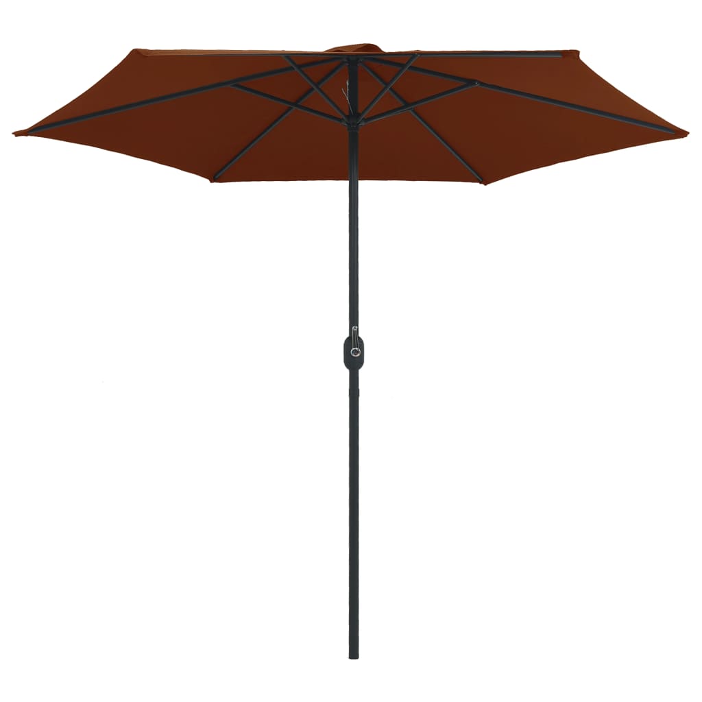 vidaXL Parasol ogrodowy na aluminiowym słupku, 270x246 cm, terakota
