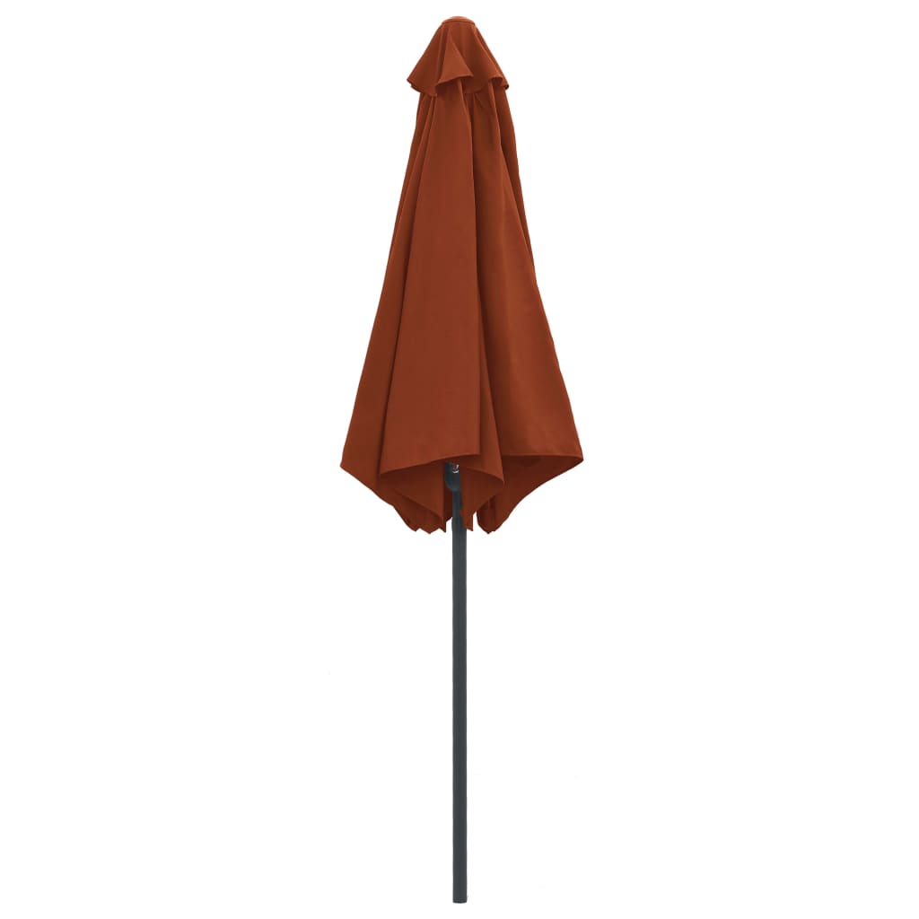 vidaXL Parasol ogrodowy na aluminiowym słupku, 270x246 cm, terakota