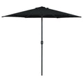 vidaXL Parasol ogrodowy na aluminiowym słupku, 270x246 cm, czarny