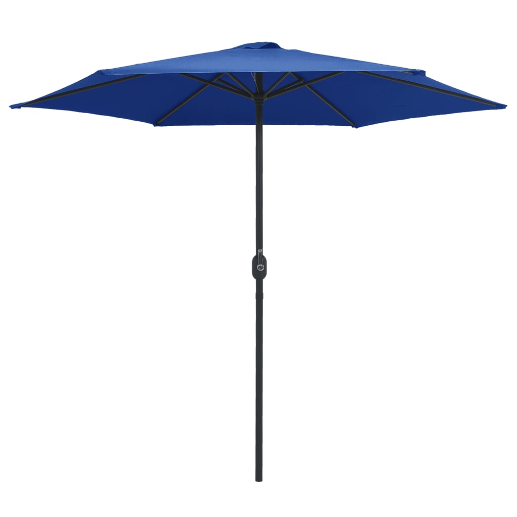 vidaXL Parasol ogrodowy na aluminiowym słupku, 270x246 cm, niebieski