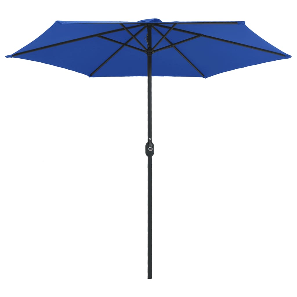 vidaXL Parasol ogrodowy na aluminiowym słupku, 270x246 cm, niebieski