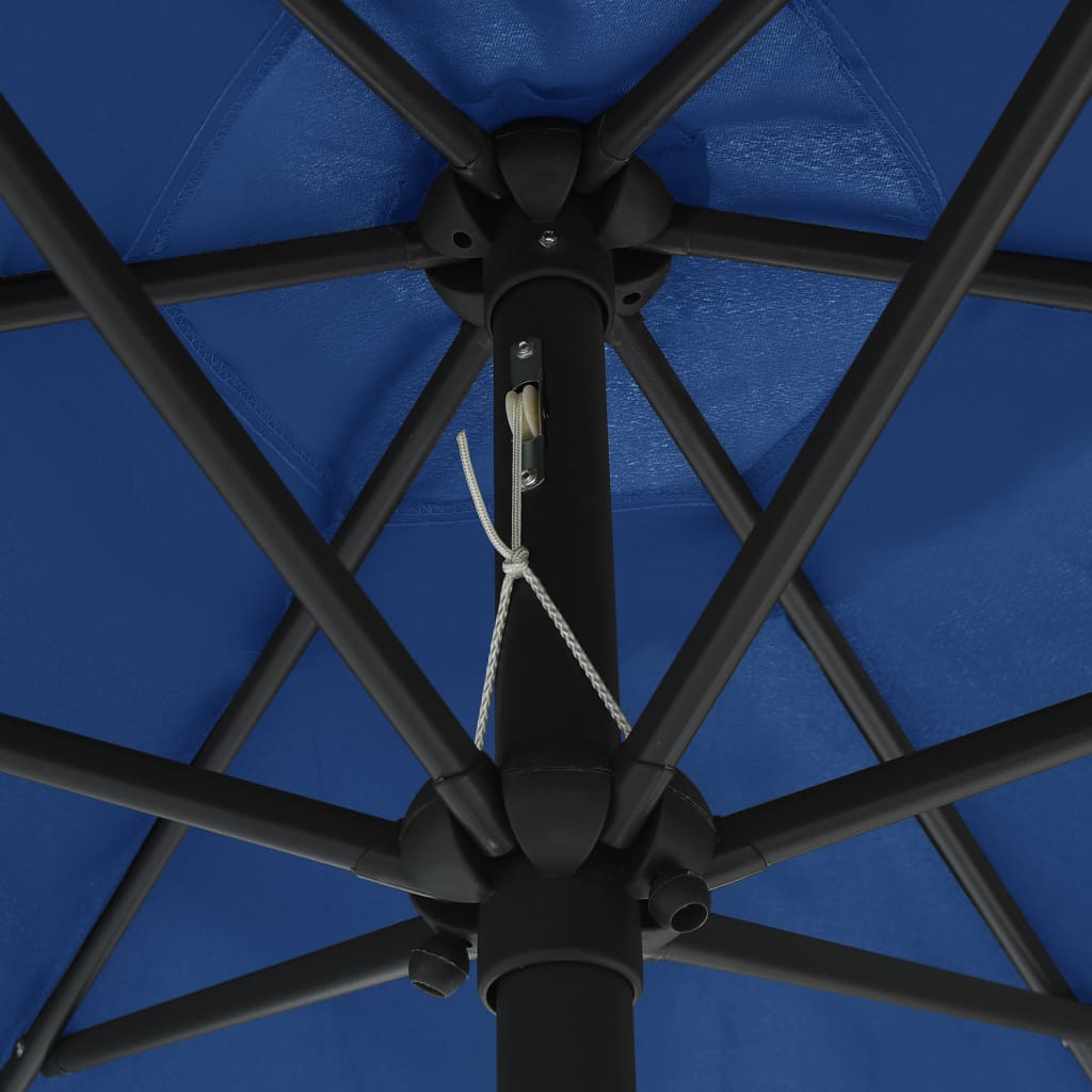 vidaXL Parasol ogrodowy na aluminiowym słupku, 270x246 cm, niebieski