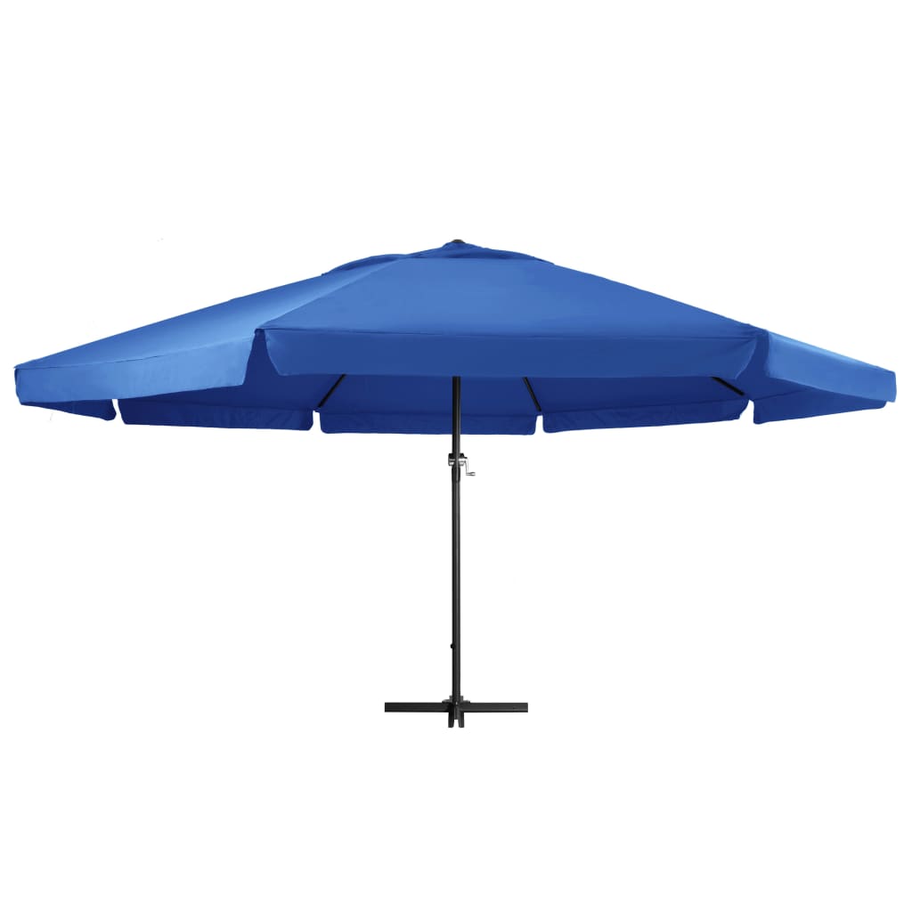 vidaXL Parasol ogrodowy na aluminiowym słupku, 500 cm, niebieski
