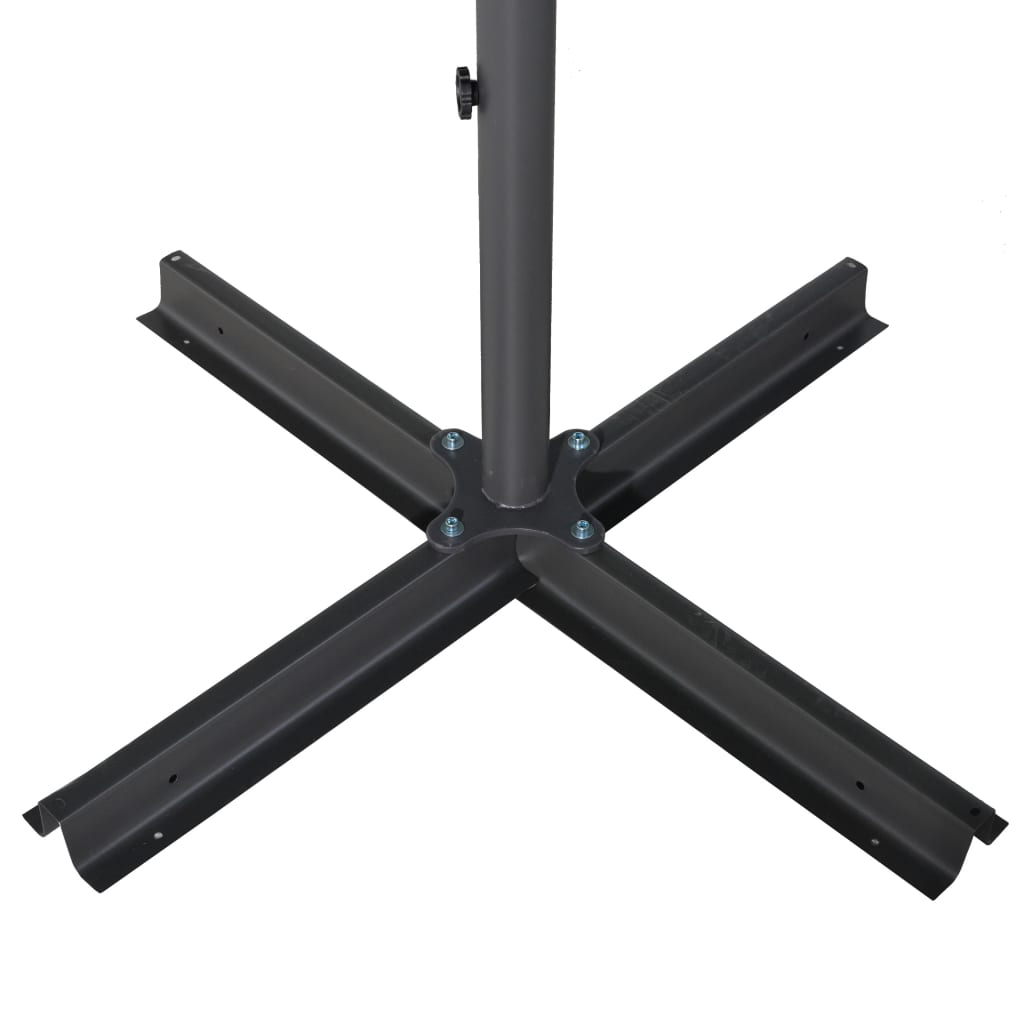 vidaXL Parasol ogrodowy na aluminiowym słupku, 500 cm, niebieski