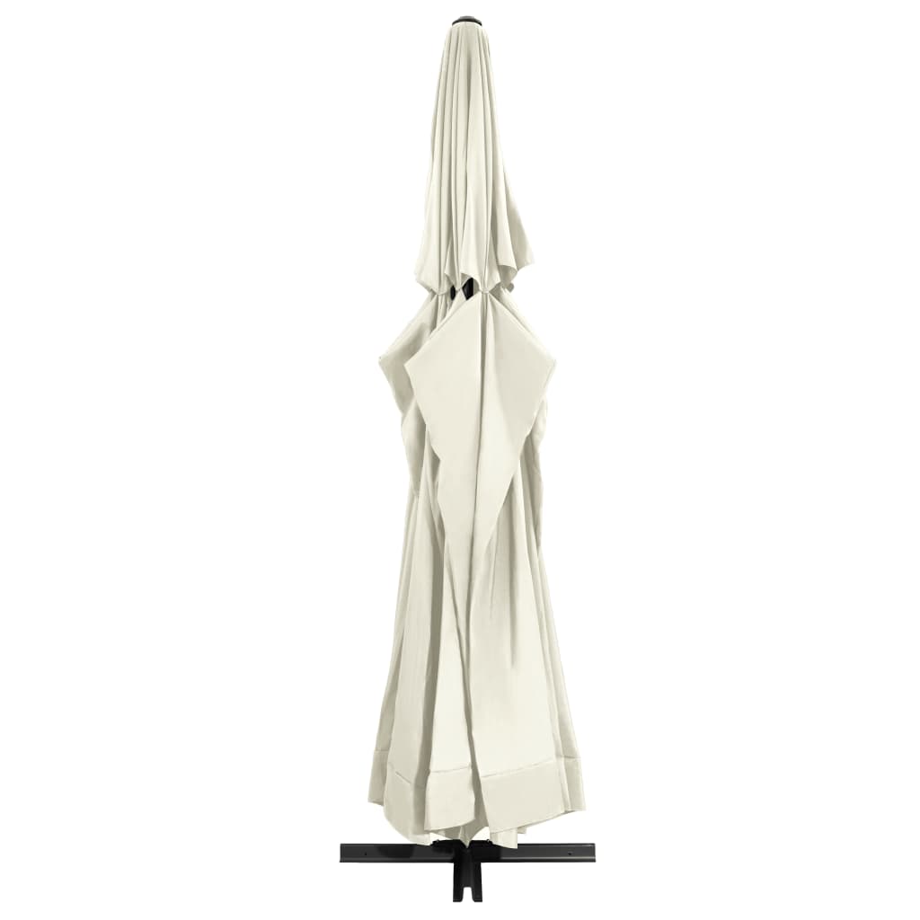 vidaXL Parasol ogrodowy na aluminiowym słupku, 600 cm, piaskowy