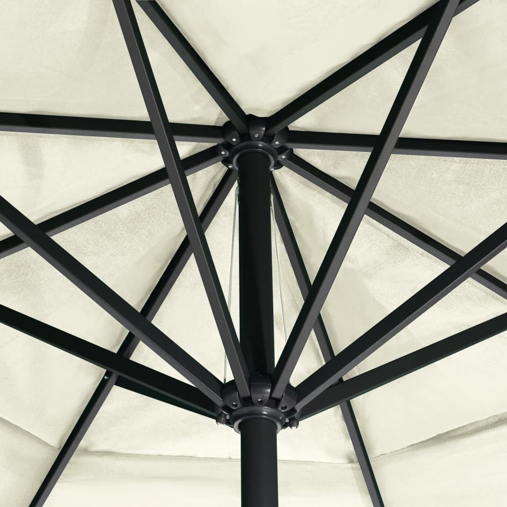 vidaXL Parasol ogrodowy na aluminiowym słupku, 600 cm, piaskowy