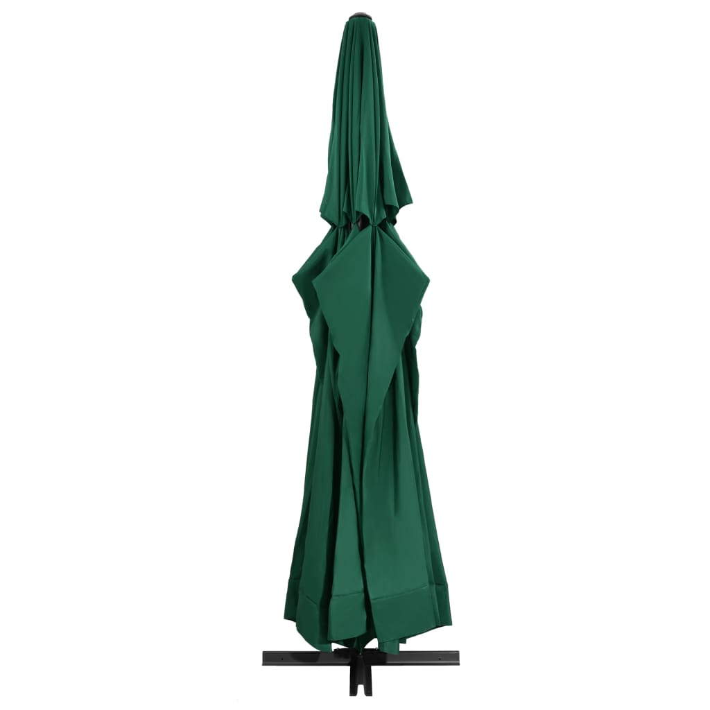 vidaXL Parasol ogrodowy na aluminiowym słupku, 600 cm, zielony