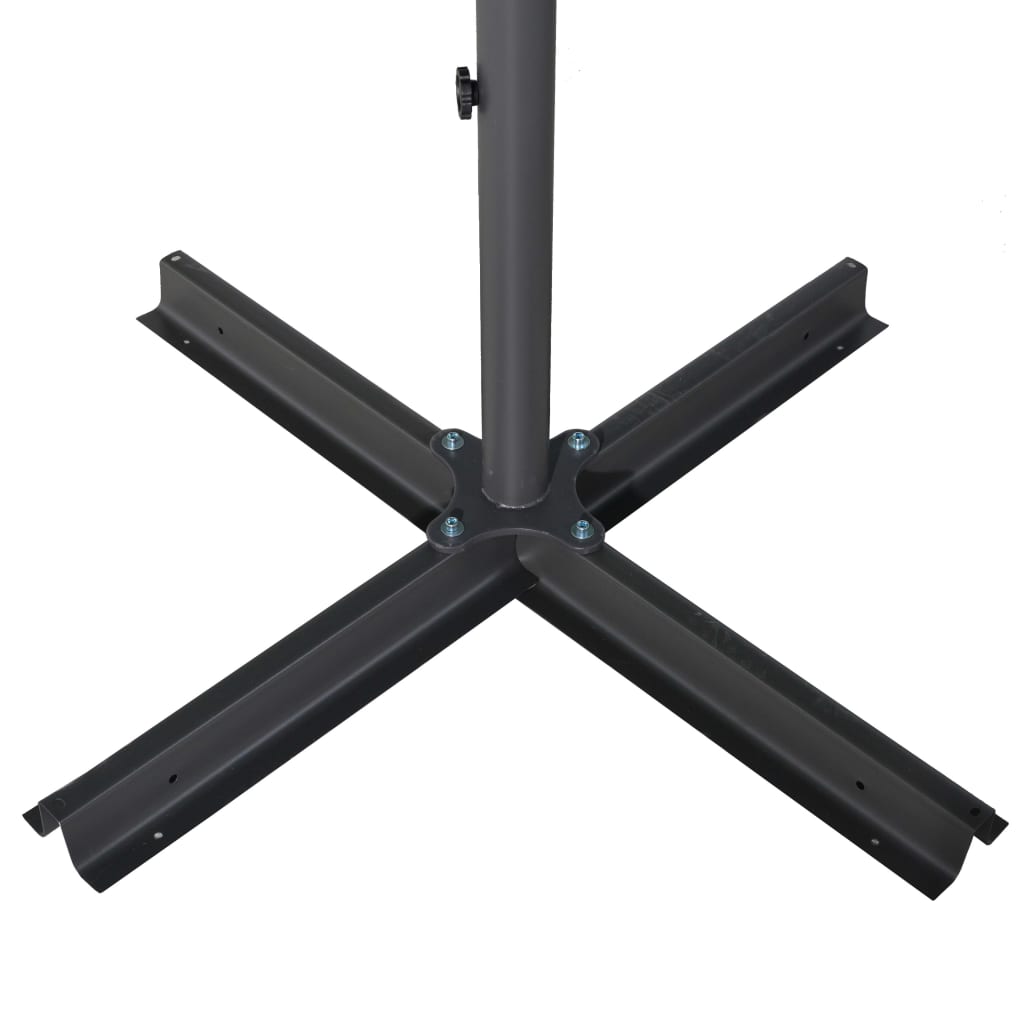 vidaXL Parasol ogrodowy na aluminiowym słupku, 600 cm, antracytowy