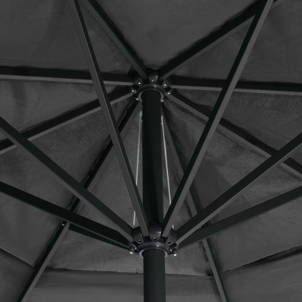 vidaXL Parasol ogrodowy na aluminiowym słupku, 600 cm, antracytowy