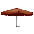 vidaXL Parasol ogrodowy na aluminiowym słupku, 600 cm, terakota