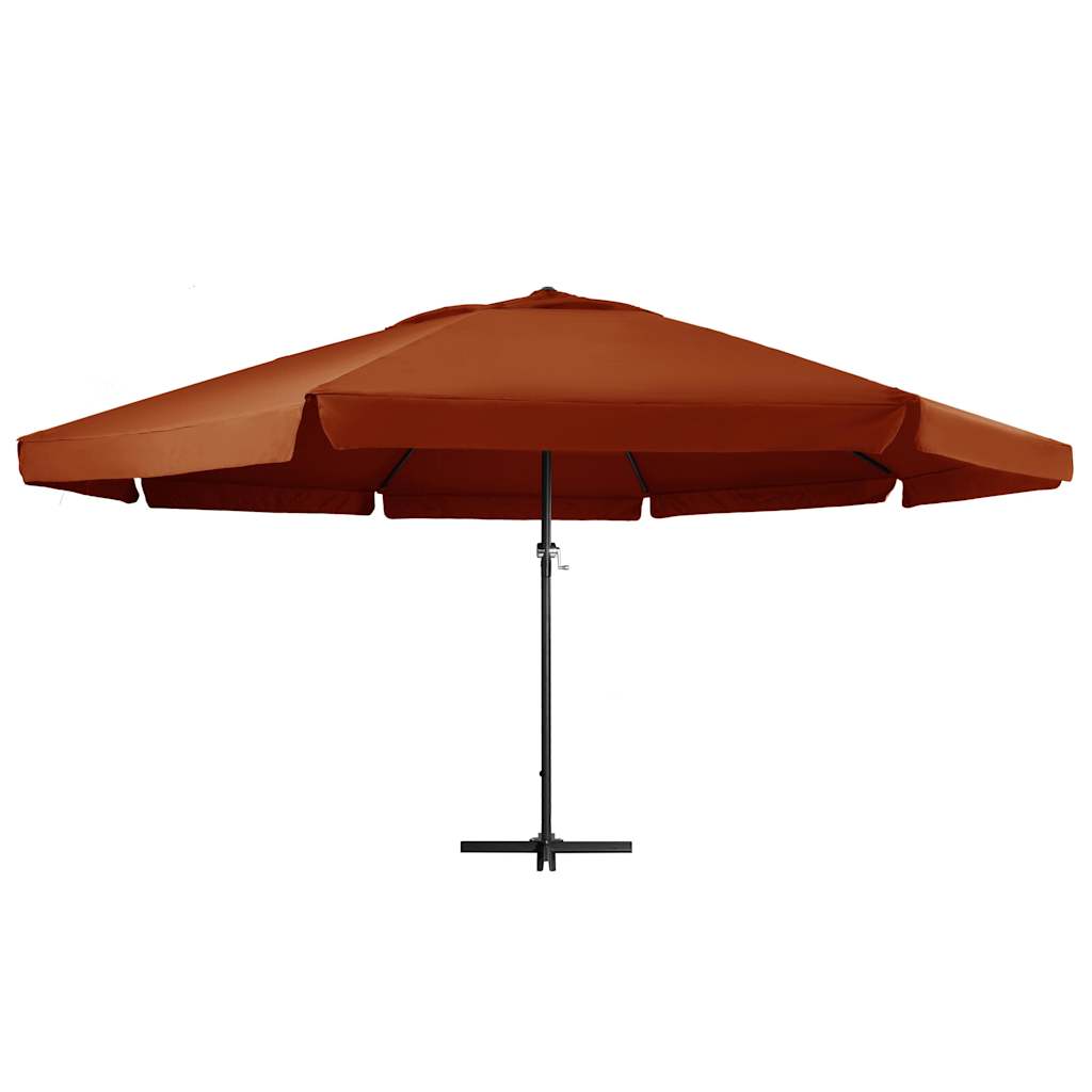 vidaXL Parasol ogrodowy na aluminiowym słupku, 600 cm, terakota