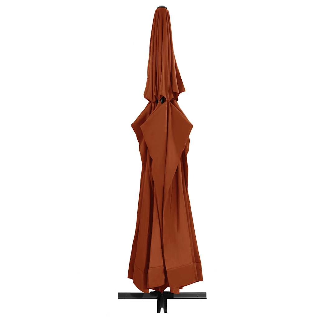 vidaXL Parasol ogrodowy na aluminiowym słupku, 600 cm, terakota