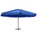 vidaXL Parasol ogrodowy na aluminiowym słupku, 600 cm, niebieski