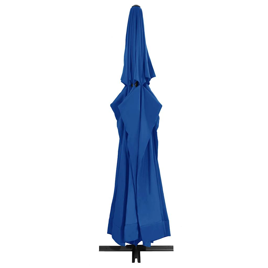 vidaXL Parasol ogrodowy na aluminiowym słupku, 600 cm, niebieski