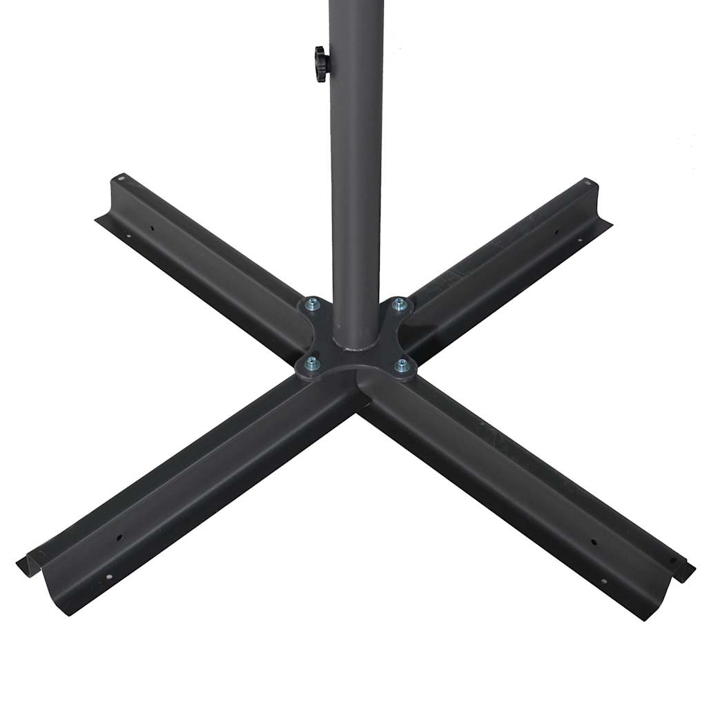 vidaXL Parasol ogrodowy na aluminiowym słupku, 600 cm, niebieski