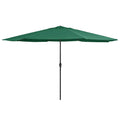 vidaXL Parasol ogrodowy na metalowym słupku, 390 cm, zielony