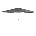 vidaXL Parasol ogrodowy na metalowym słupku, 390 cm, antracytowy