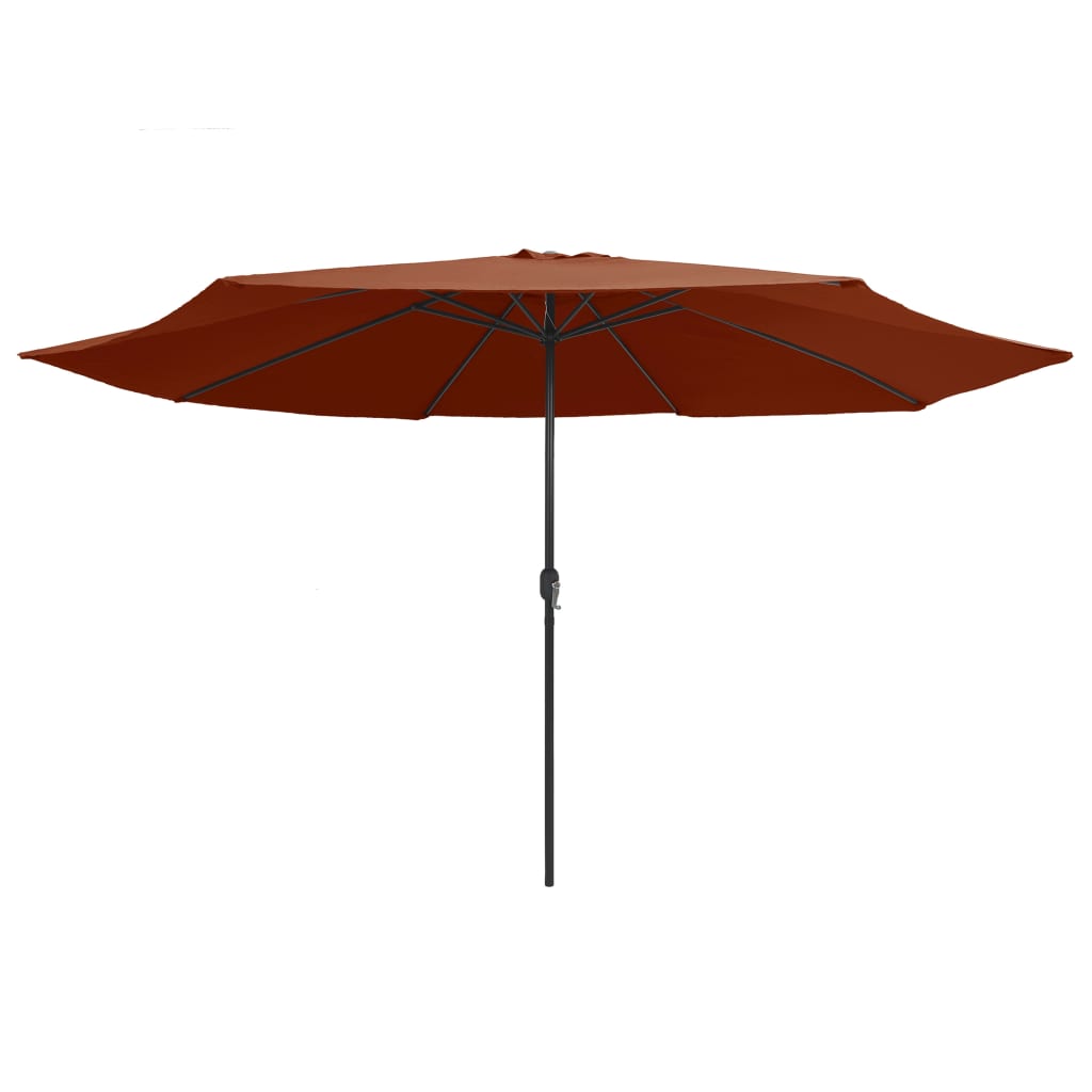 vidaXL Parasol ogrodowy na metalowym słupku, 390 cm, terakota
