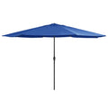 vidaXL Parasol ogrodowy na metalowym słupku, 390 cm, niebieski