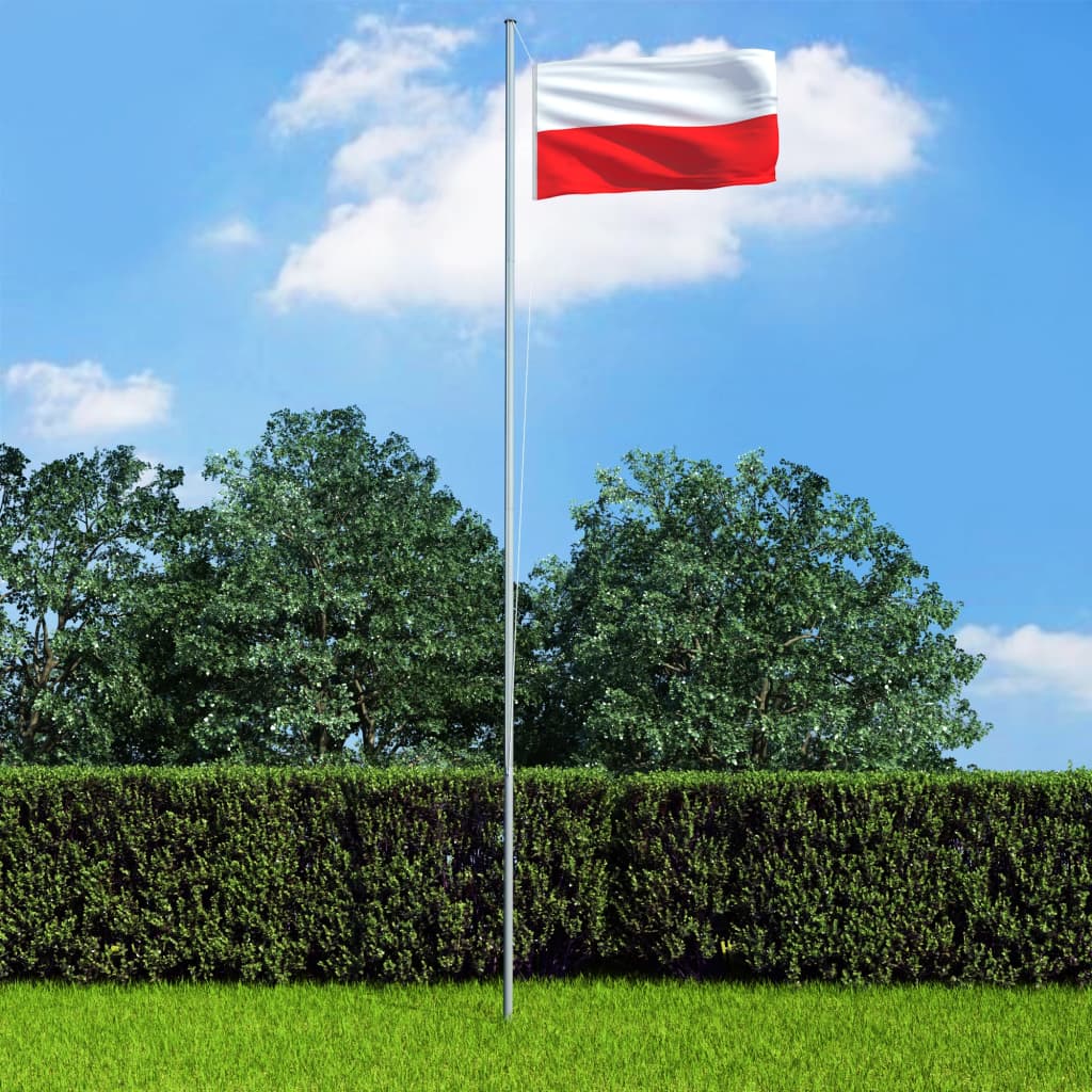 vidaXL Flaga Polski, 90x150 cm