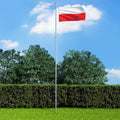 vidaXL Flaga Polski, 90x150 cm